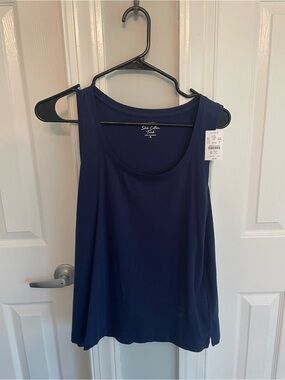 NWT - J. Crew Navy Scoop Neck Cotton Tank